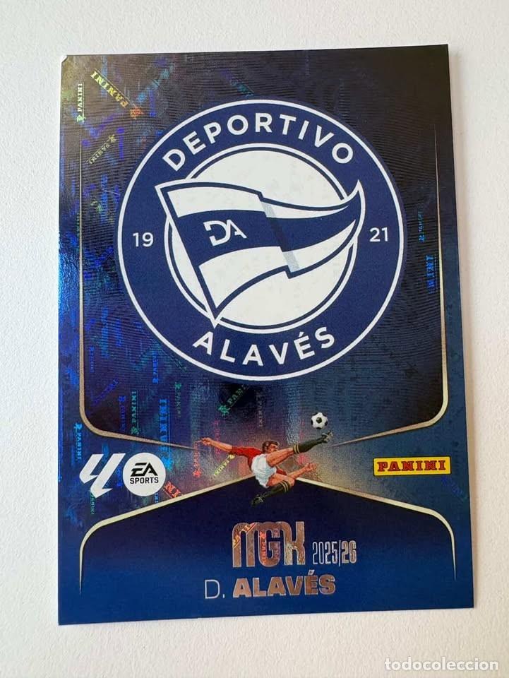 Cromos de f&uacute;tbol: Carta Escudo Alav&eacute;s 19 Megacracks 2025-26