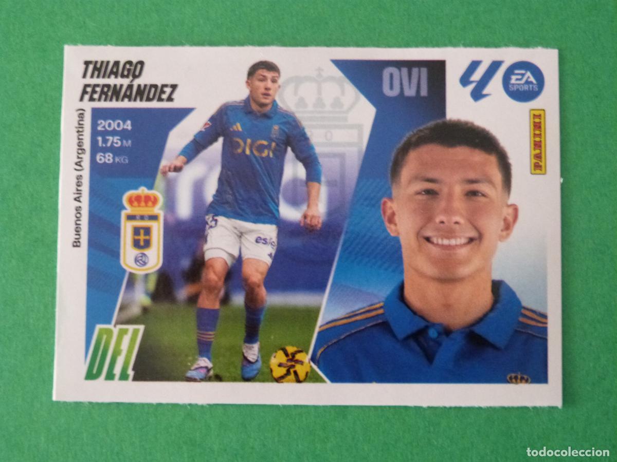Cartes &agrave; collectionner de Football: CROMO FUTBOL THIAGO FERNANDEZ REAL OVIEDO SIN PEGAR FICHAJE N&ordm; 27 INVIERNO LIGA ESTE 2025-2026/25-26
