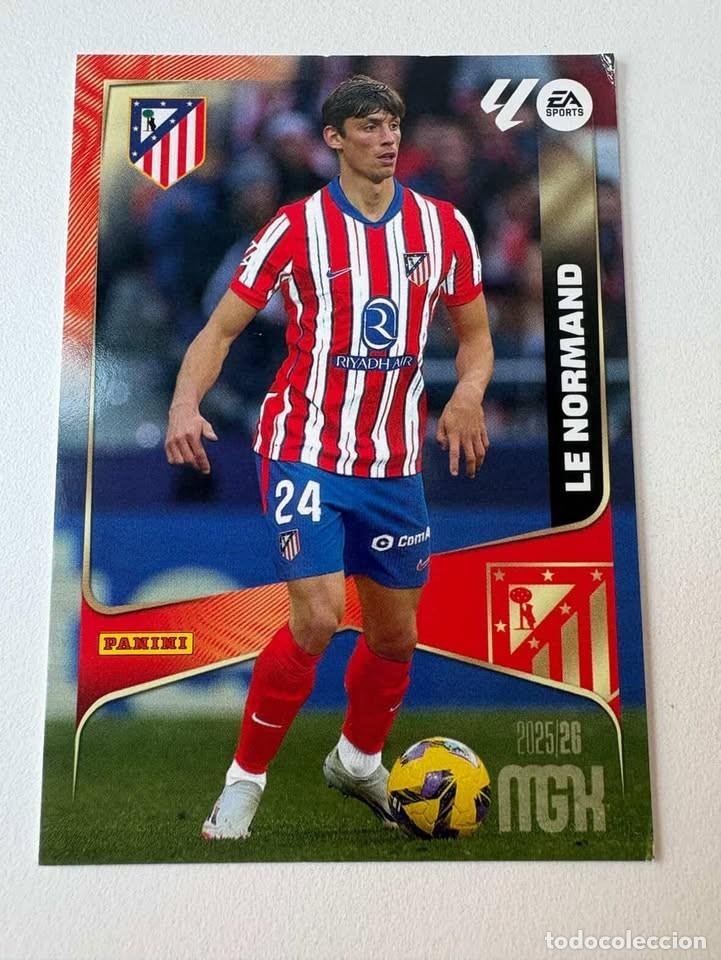 Cromos de f&uacute;tbol: Carta Le Normand Atl&eacute;tico de Madrid 60 Megacracks 2025-26