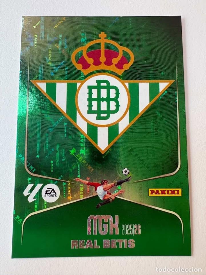 Cromos de f&uacute;tbol: Carta Escudo Betis 91 Megacracks 2025-26