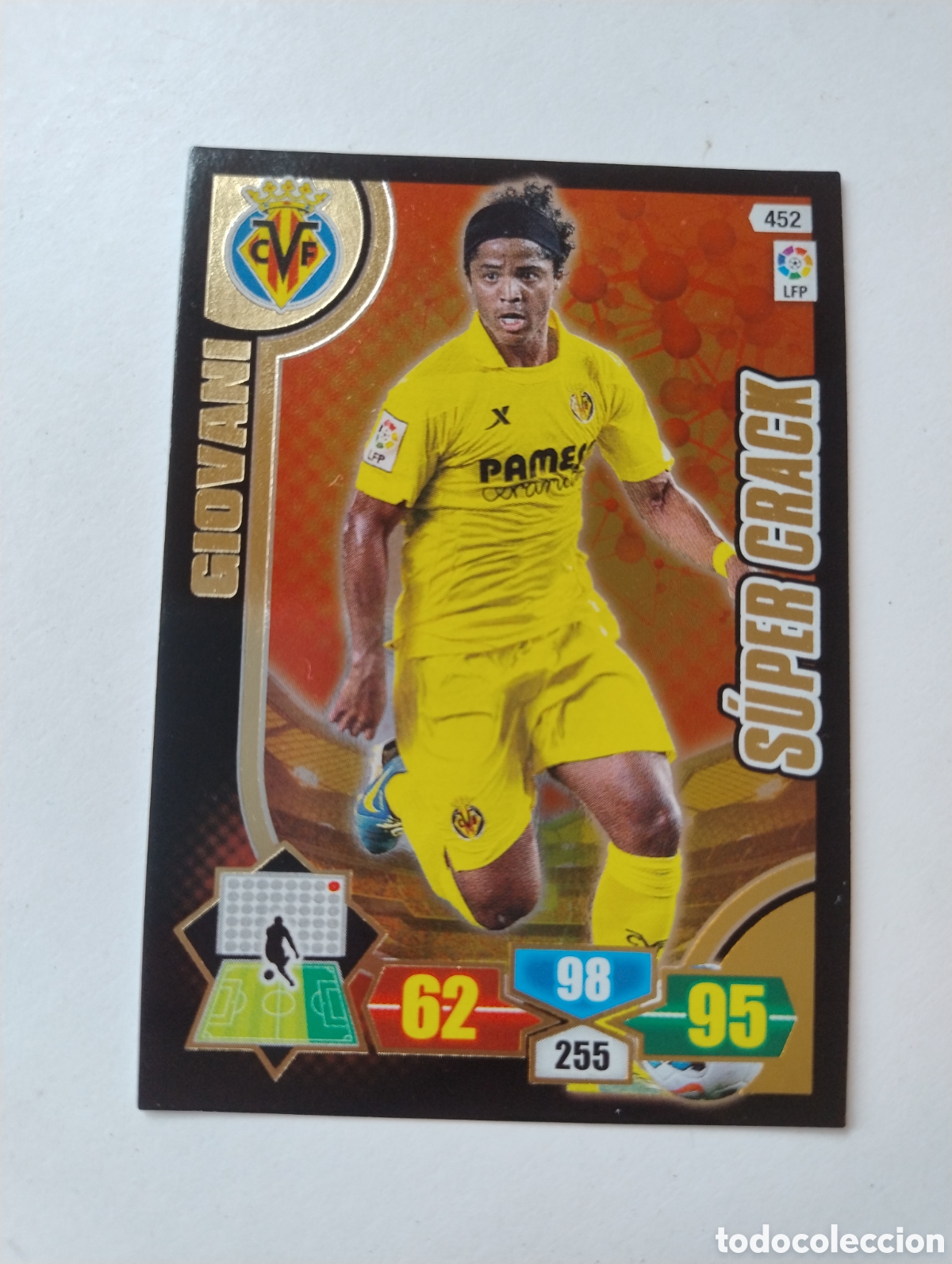 Cromos de f&uacute;tbol: 452 - Giovani - Villarreal - Adrenalyn XL Liga 2013 - 2014 Super Crack