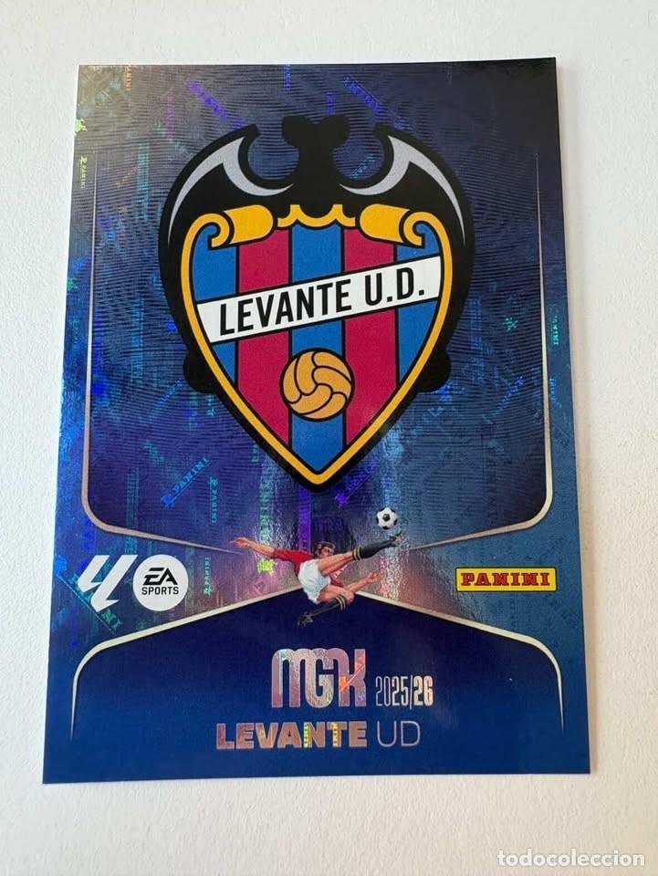 Cromos de f&uacute;tbol: Carta Escudo Levante 199 Megacracks 2025-26