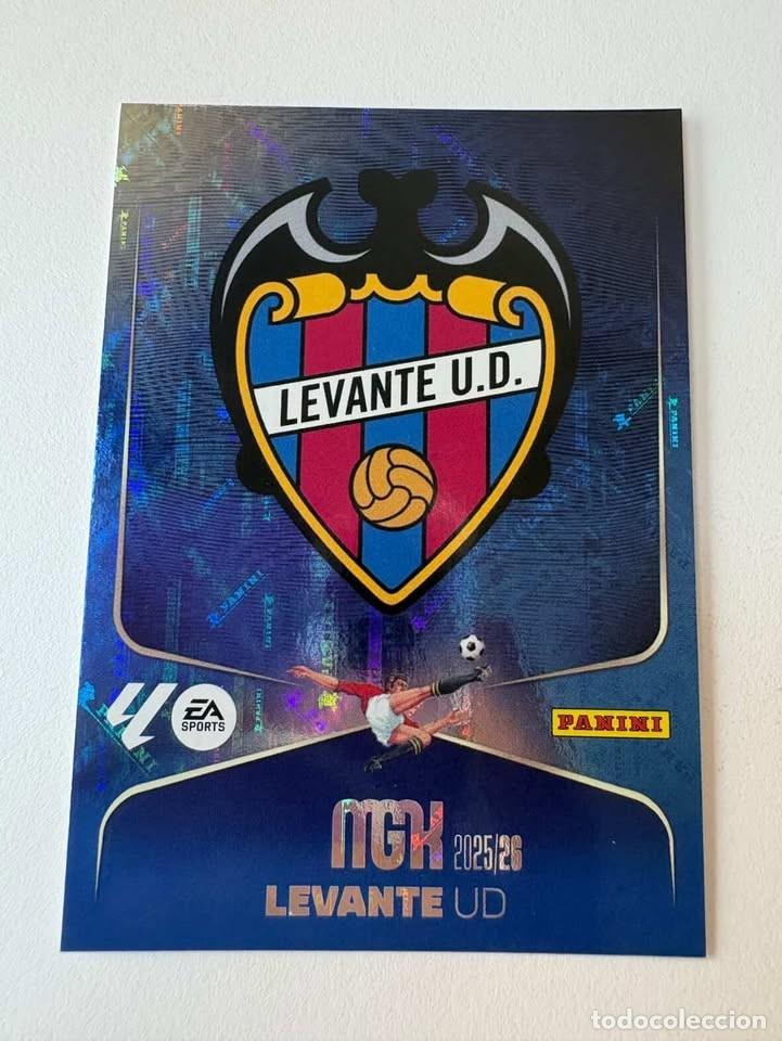 Cromos de f&uacute;tbol: Carta Escudo Levante 199 Megacracks 2025-26