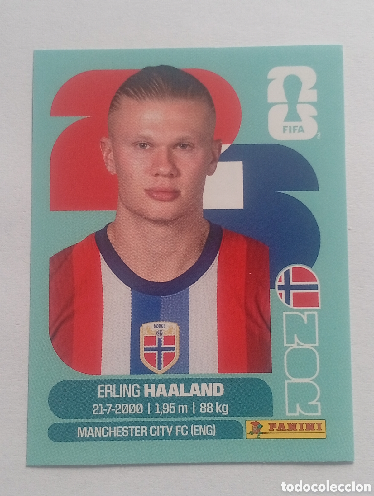 Cromos de f&uacute;tbol: NOR15 HAALAND NORUEGA SELECCI&Oacute;N PANINI CROMOS STICKERS FIFA 2026 MUNDIAL WORLD CUP NOR 15