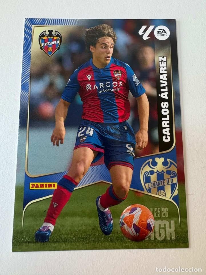 Cromos de f&uacute;tbol: Carta Carlos &Aacute;lvarez Levante 212 Megacracks 2025-26