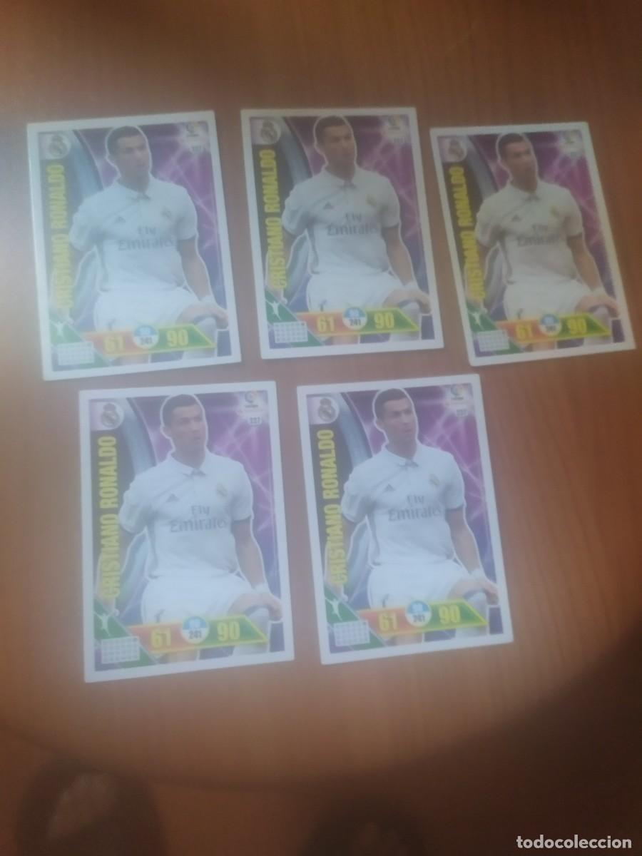 Football Stickers: 5 CRISTIANO RONALDO N &deg;227 ADRENALYN 2016-17 ADRENALINA 16-17