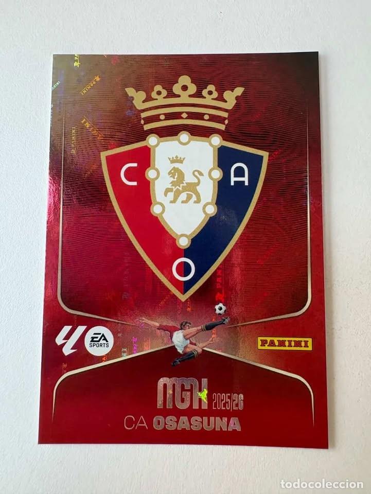 Cromos de f&uacute;tbol: Carta Escudo Osasuna 253 Megacracks 2025-26