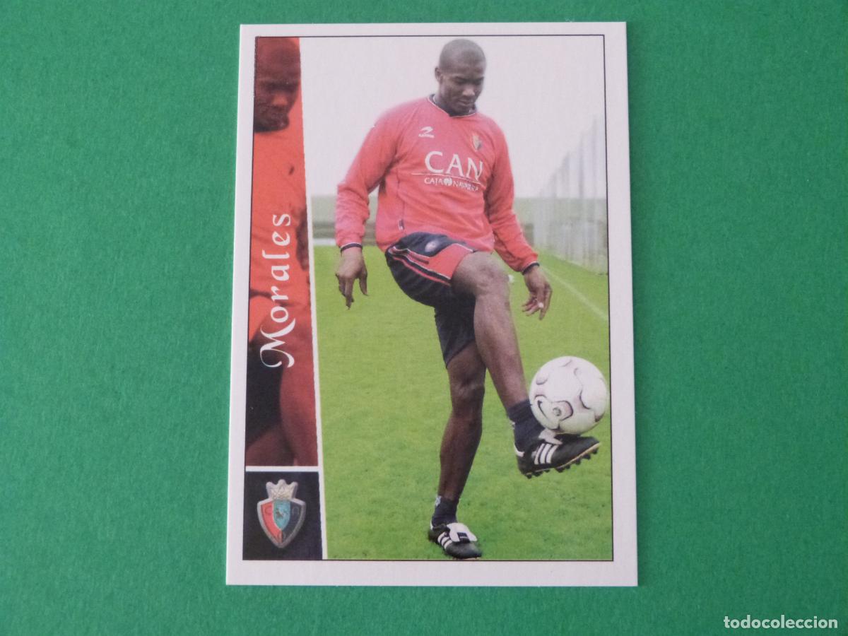 Figurine di Calcio: TRADING CARD FUTBOL MORALES AT. OSASUNA N&ordm; 681 + FICHAS LIGA MUNDICROMO 2002-2003/02-03