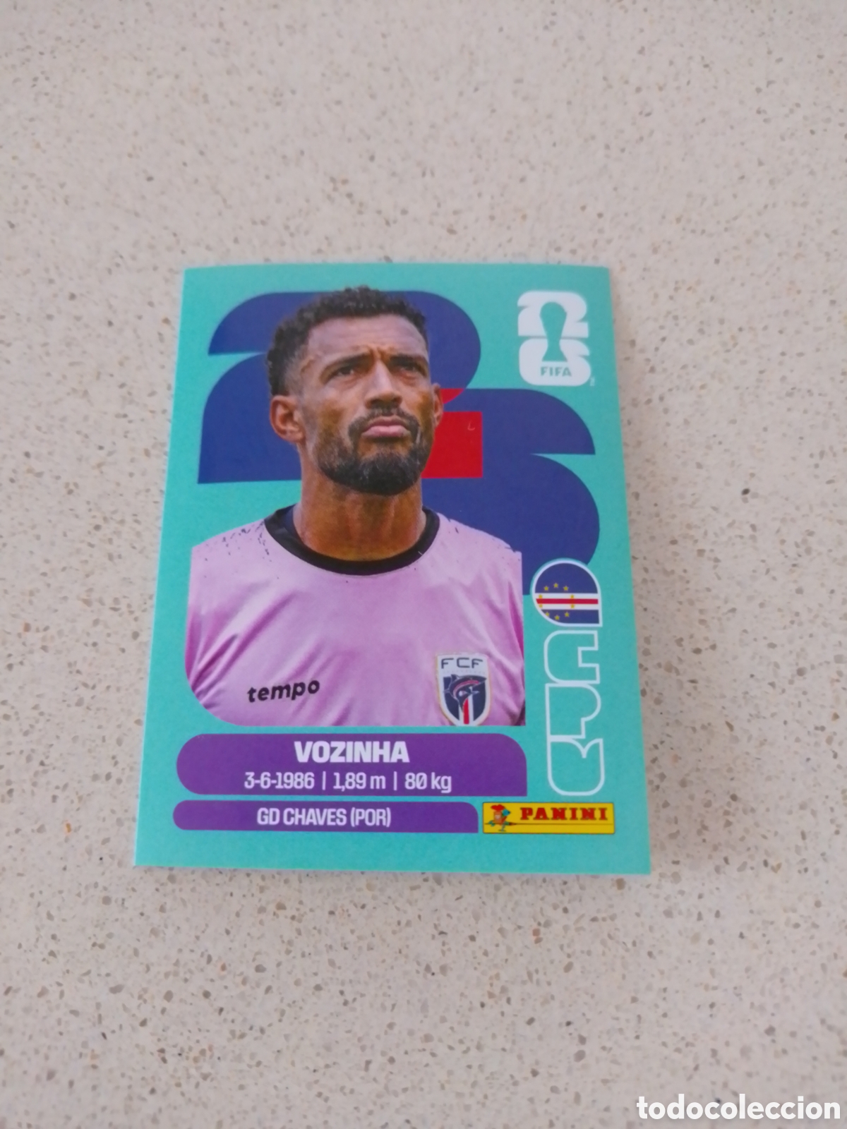 Cromos de f&uacute;tbol: CROMO NUMERO 2 VOZINHA CABO VERDE . MUNDIAL 2026. PANINI.