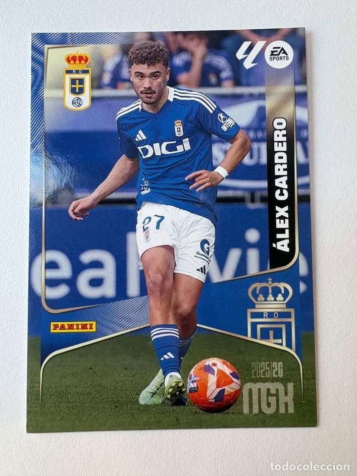Cromos de f&uacute;tbol: Carta &Aacute;lex Cardero Oviedo 283Megacracks 2025-26