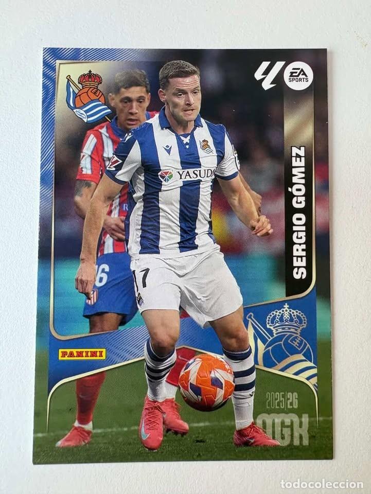 Cromos de f&uacute;tbol: Carta Sergio G&oacute;mez Real Sociedad 318 Megacracks 2025-26