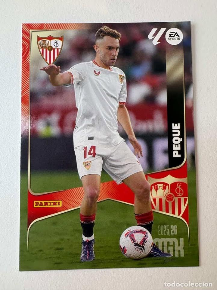 Cromos de f&uacute;tbol: Carta Peque Sevilla 338 Megacracks 2025-26