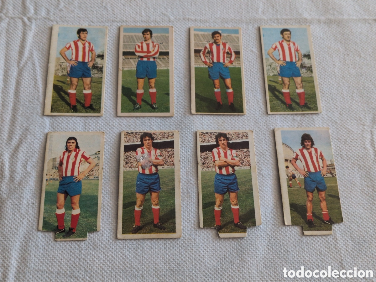 Figurine di Calcio: Lote de 8 cromos de Atl. Madrid. liga 75/76. Colecciones Este.