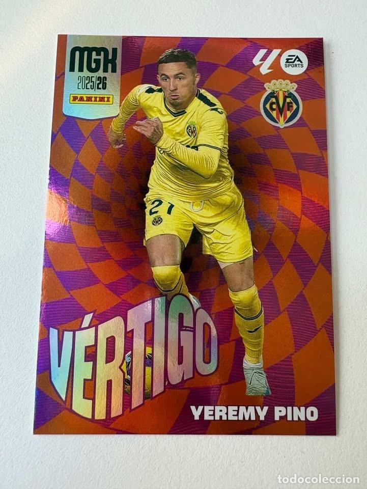 Cromos de f&uacute;tbol: Carta Yeremy Pino Villareal V&eacute;rtigo 387 Megacracks 2025-26