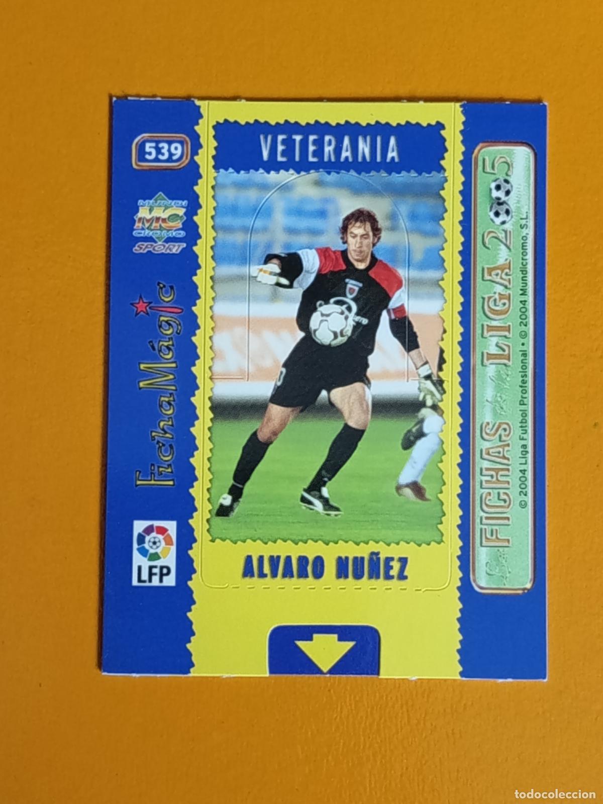 Cromos de f&uacute;tbol: 539 &Aacute;LVARO NU&Ntilde;EZ. FICHA MAGIC. C.D. NUMANCIA. LAS FICHAS DE LA LIGA 2005. MUNDICROMO