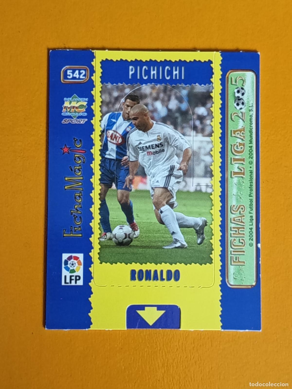 Cromos de f&uacute;tbol: 542 RONALDO. FICHA MAGIC. REAL MADRID. LAS FICHAS DE LA LIGA 2005. MUNDICROMO