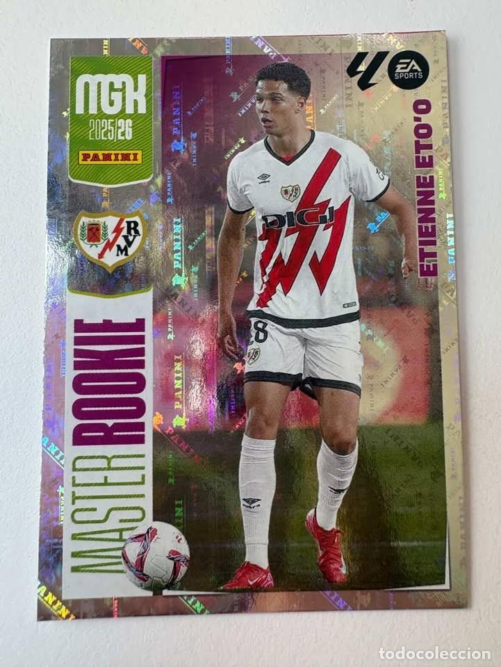 Cromos de f&uacute;tbol: Carta Etienne Esto'o Rayo Vallecano Master Rookie 409 Megacracks 2025-26