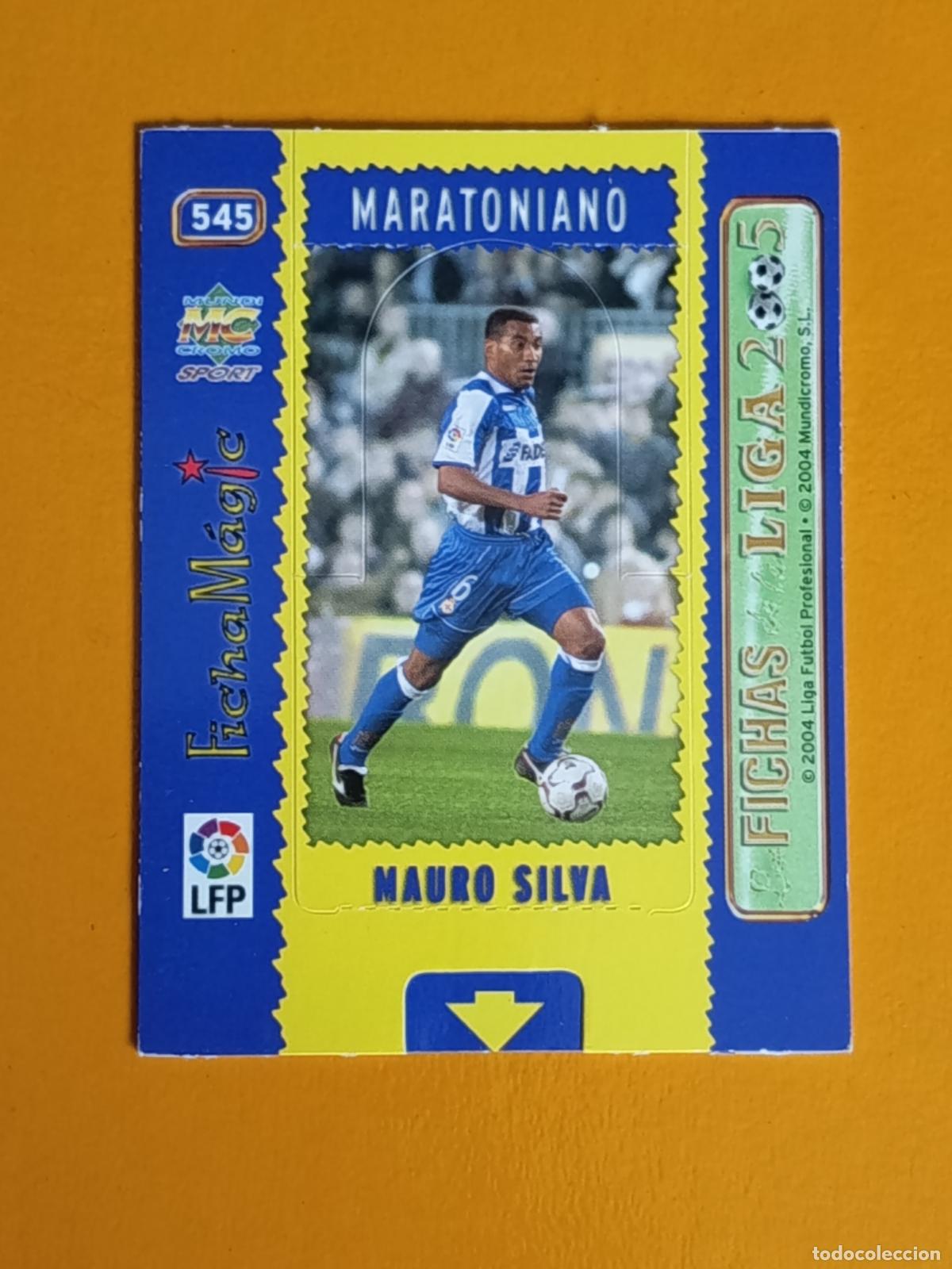 Cromos de f&uacute;tbol: 545 MAURO SILVA. FICHA MAGIC. DEPORTIVO LA CORU&Ntilde;A. LAS FICHAS DE LA LIGA 2005. MUNDICROMO