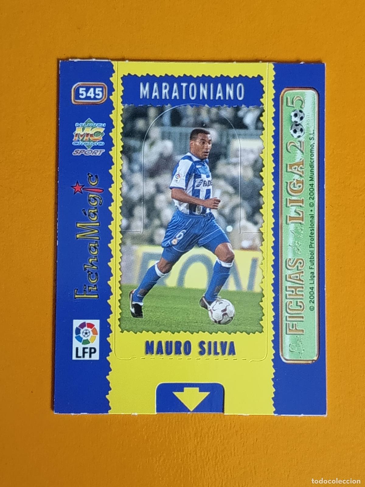 Cromos de f&uacute;tbol: 545 MAURO SILVA. FICHA MAGIC. DEPORTIVO LA CORU&Ntilde;A. LAS FICHAS DE LA LIGA 2005. MUNDICROMO