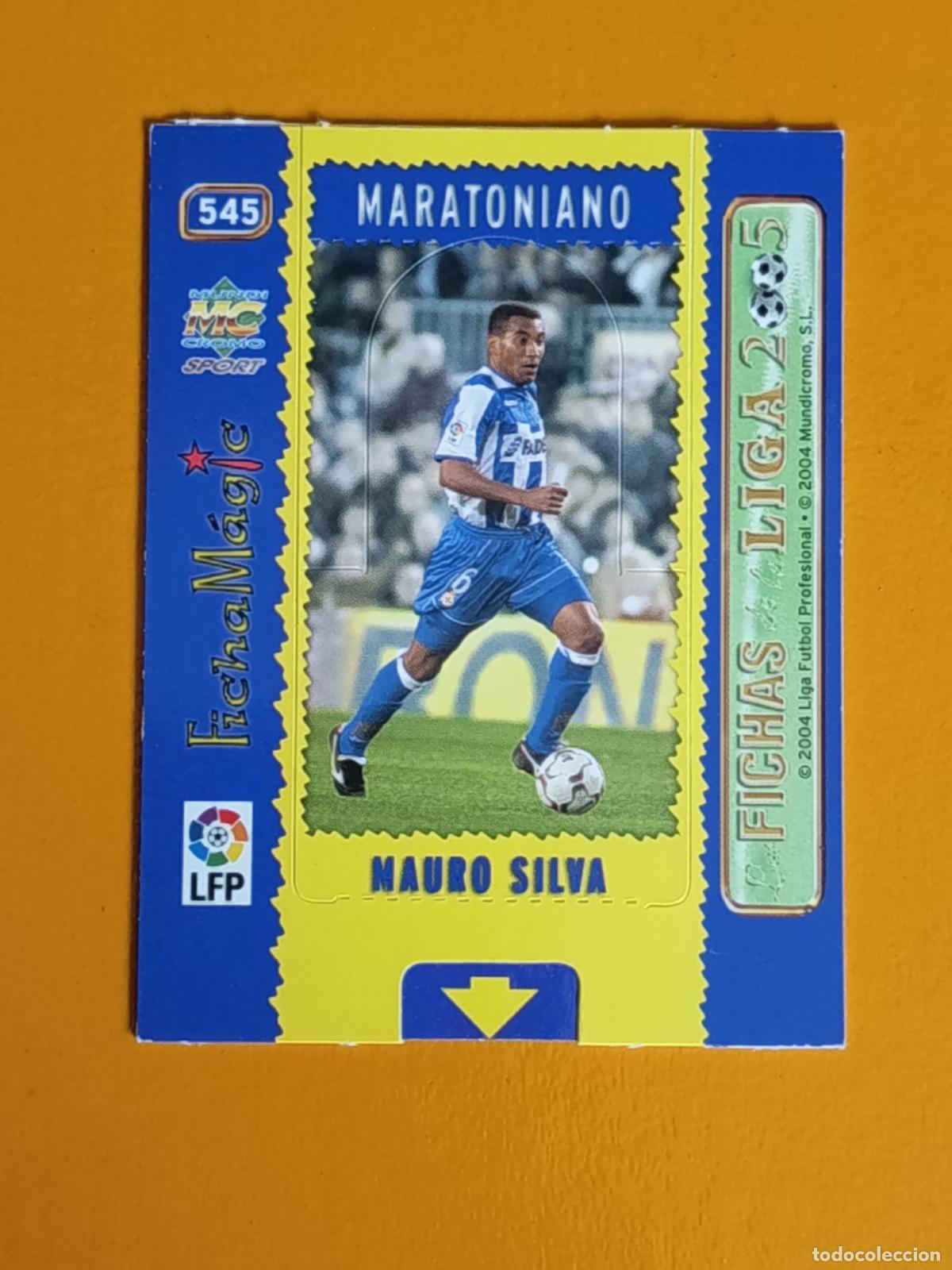 Cromos de f&uacute;tbol: 545 MAURO SILVA. FICHA MAGIC. DEPORTIVO LA CORU&Ntilde;A. LAS FICHAS DE LA LIGA 2005. MUNDICROMO
