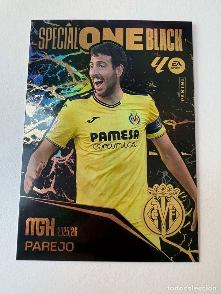 Cromos de f&uacute;tbol: Carta Parejo Special One Black Villareal 10 Megacracks 2025-26