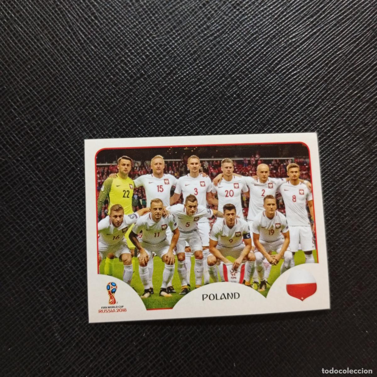 Fu&szlig;ball-Sticker: 593 ALINEACION POLONIA PANINI MUNDIAL RUSIA 2018 CROMO FUTBOL 18 - SIN PEGAR - CJ2 .