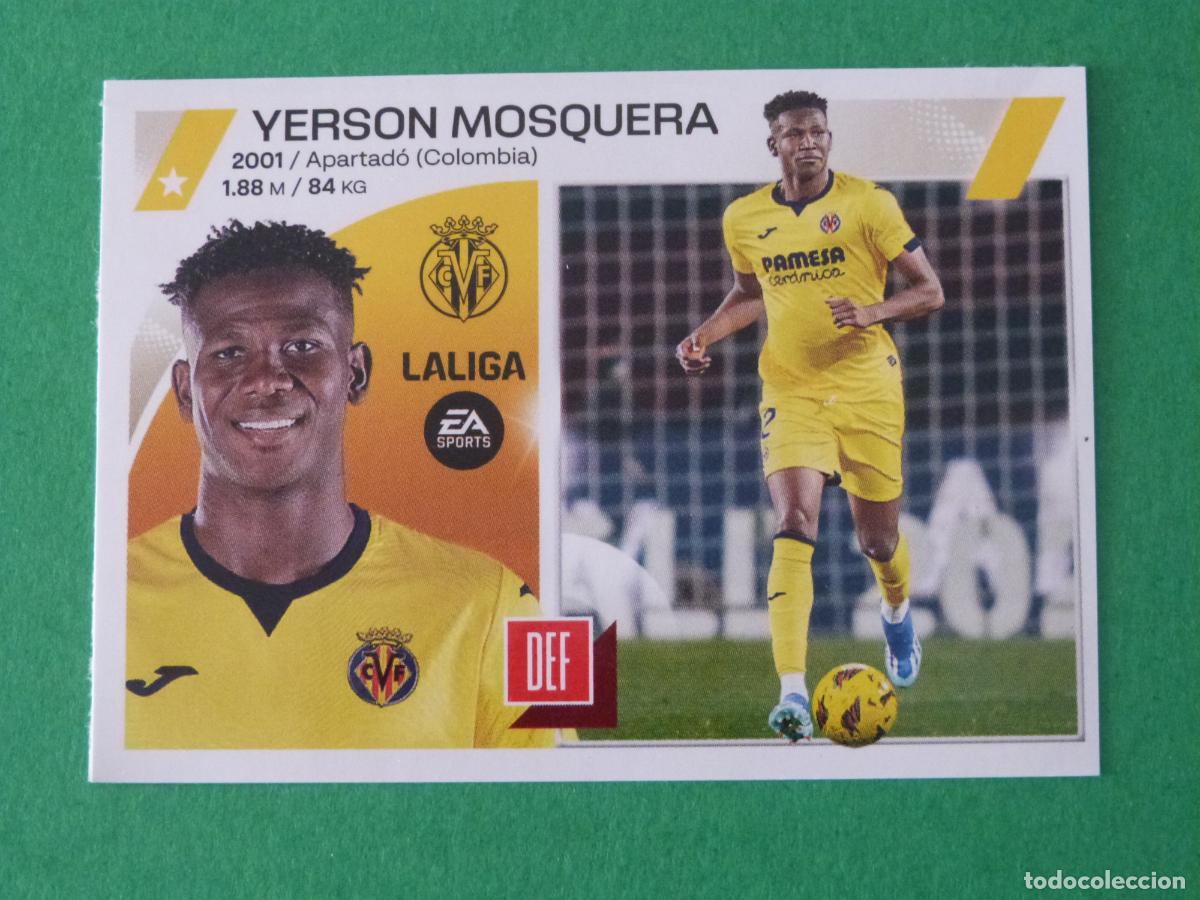 Fu&szlig;ball-Sticker: CROMO FUTBOL YERSON MOSQUERA VILLARREAL C.F. SIN PEGAR FICHAJE 37 INVIERNO LIGA ESTE 2023-2024/23-24