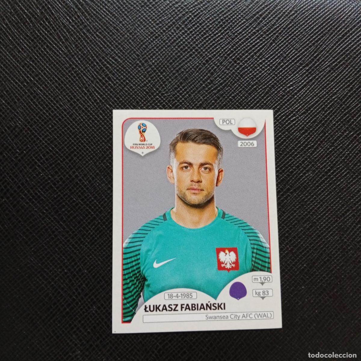 Fu&szlig;ball-Sticker: 594 FABIANSKI POLONIA PANINI MUNDIAL RUSIA 2018 CROMO FUTBOL 18 - SIN PEGAR - CJ2