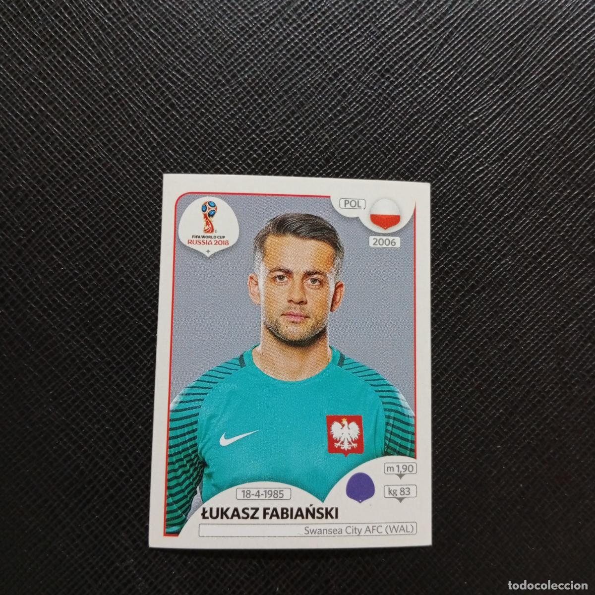 Fu&szlig;ball-Sticker: 594 FABIANSKI POLONIA PANINI MUNDIAL RUSIA 2018 CROMO FUTBOL 18 - SIN PEGAR - CJ2 .