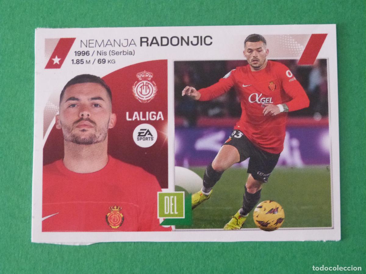 Figurine di Calcio: CROMO FUTBOL RADONJIC R.C.D. MALLORCA SIN PEGAR FICHAJE N&ordm; 25 INVIERNO LIGA ESTE 2023-2024/23-24