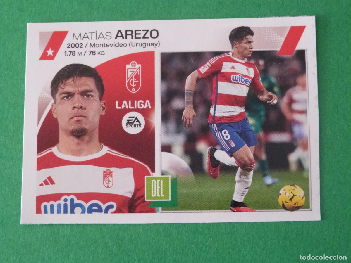 Figurine di Calcio: CROMO FUTBOL AREZO GRANADA C.F. SIN PEGAR FICHAJE N&ordm; 24 INVIERNO LIGA ESTE 2023-2024/23-24