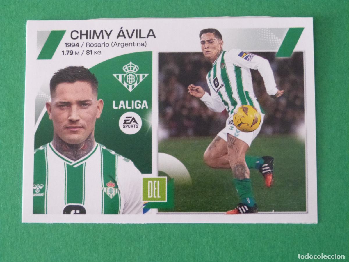 Cromos de f&uacute;tbol: CROMO FUTBOL CHIMY AVILA REAL BETIS BALOMPIE SIN PEGAR FICHAJE 14 INVIERNO LIGA ESTE 2023-2024/23-24