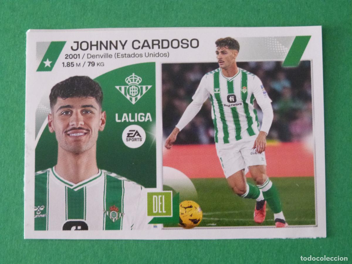 Cromos de f&uacute;tbol: CROMO FUTBOL JOHNNY CARDOSO BETIS BALOMPIE SIN PEGAR FICHAJE N 11 INVIERNO LIGA ESTE 2023-2024/23-24