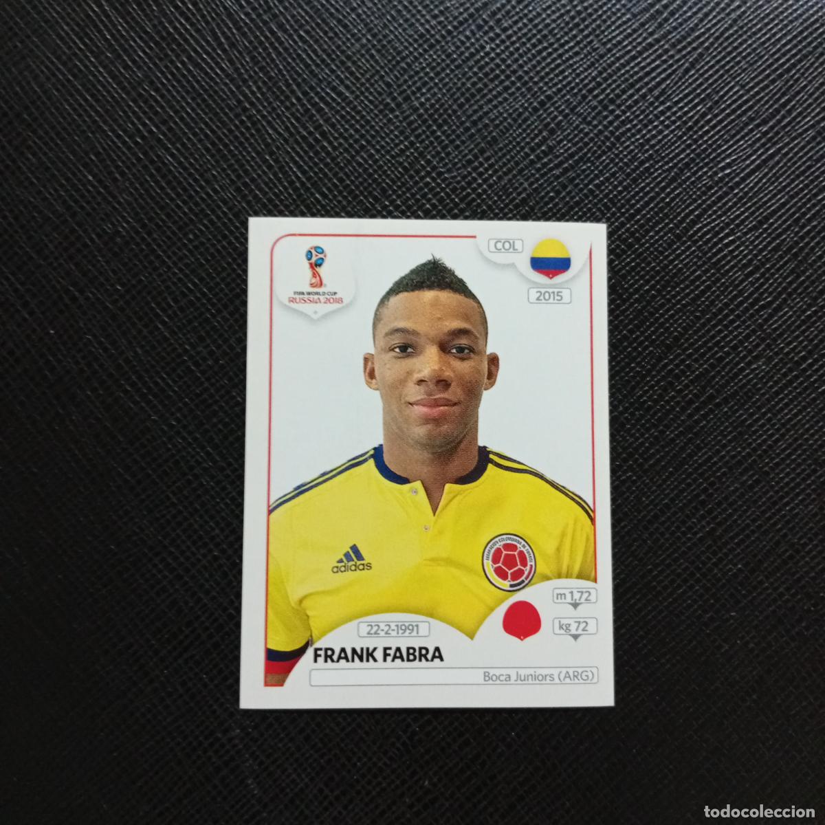 Cromos de f&uacute;tbol: 637 FRANK FABRA COLOMBIA PANINI MUNDIAL RUSIA 2018 CROMO FUTBOL 18 - SIN PEGAR - CJ2 .