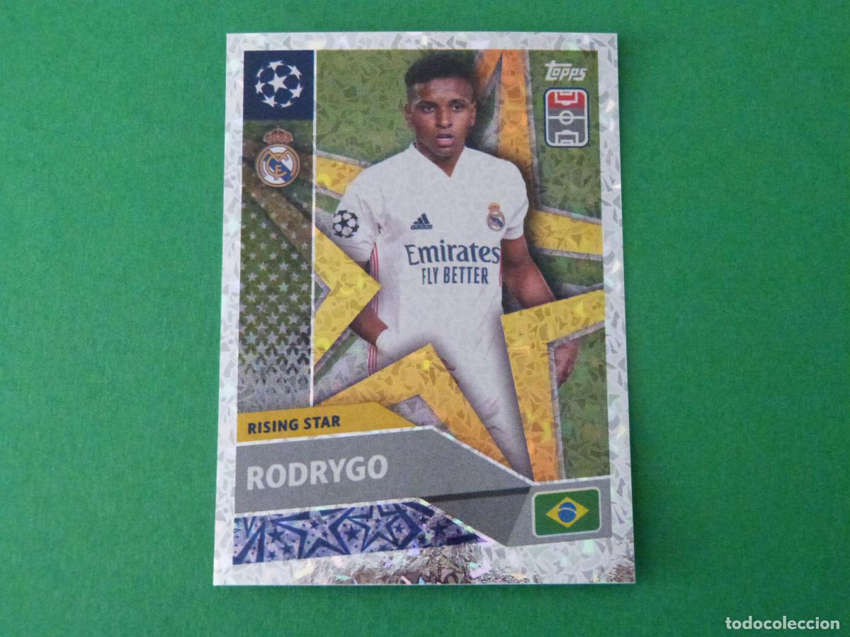 Cromos de Futebol: CROMO FUTBOL RODRYGO REAL MADRID C.F. SIN PEGAR N&ordm; 1 CHAMPIONS LEAGUE 2020-2021/20-21 TOPPS