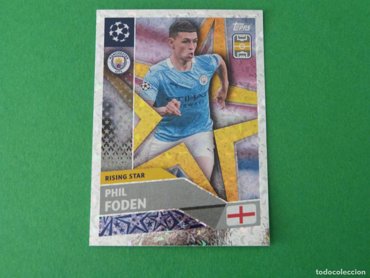 Cartes &agrave; collectionner de Football: CROMO FUTBOL PHIL FODEN MANCHESTER CITY SIN PEGAR N&ordm; 5 CHAMPIONS LEAGUE 2020-2021/20-21 TOPPS