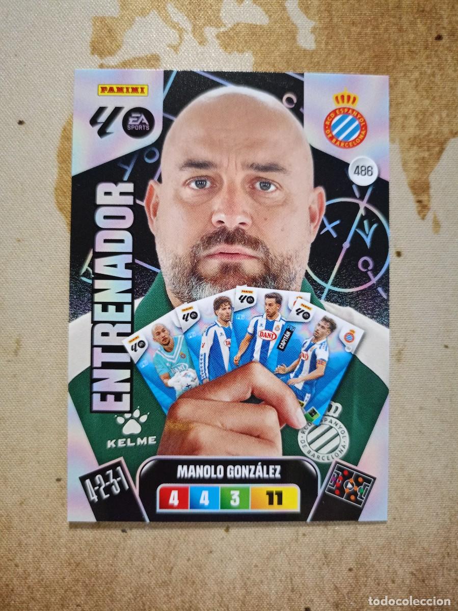 Cromos de f&uacute;tbol: Entrenador 486 MANOLO GONZ&Aacute;LEZ Adrenalyn 2025-26