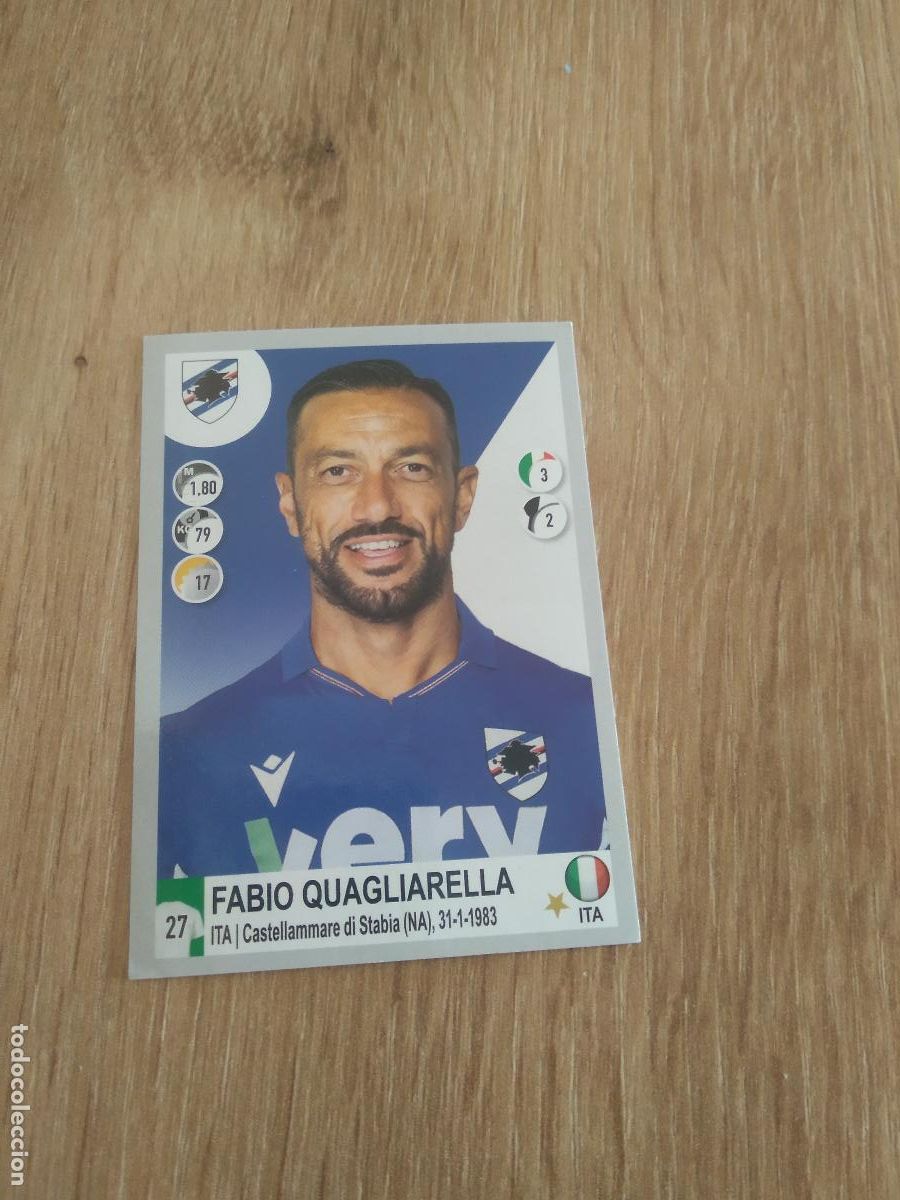 Cromos de f&uacute;tbol: 447 FABIO QUAGLIARELLA SAMPDORIA CROMO FUTBOL PANINI LIGA ITALIA 20-21 CALCIATORI 2020-2021