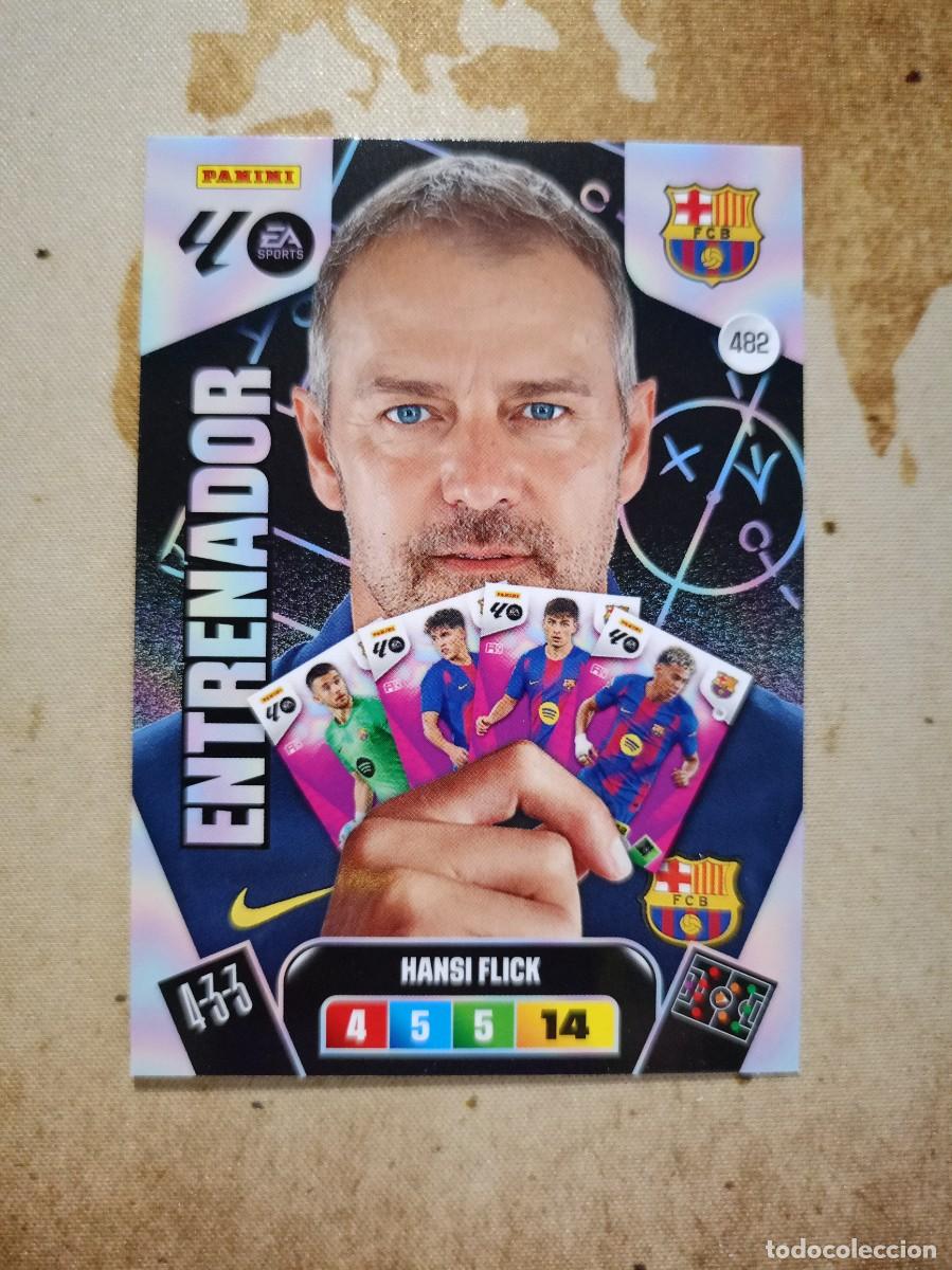 Cromos de f&uacute;tbol: Entrenador 482 HANSI FLICK Adrenalyn 2025-26