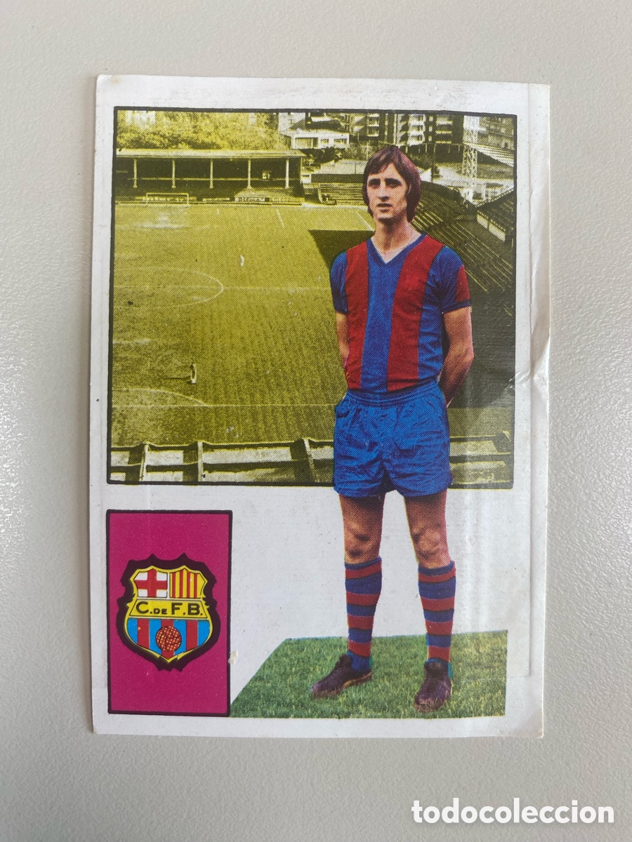 Cromos de f&uacute;tbol: RUYFF 1974 1975 FHER DISGRA FC BARCELONA C.F. CROMO FUTBOL CAMPEONATO LIGA 74 75 DESPEGADO