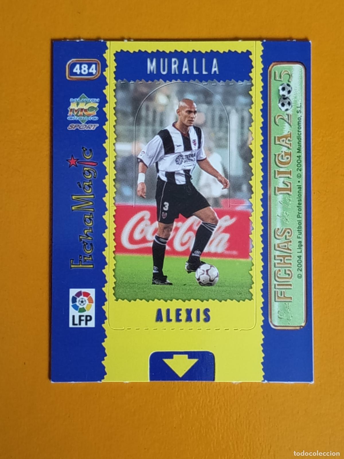 Fu&szlig;ball-Sticker: 484 ALEXIS. FICHA MAGIC. LEVANTE U.D. LAS FICHAS DE LA LIGA 2005. MUNDICROMO
