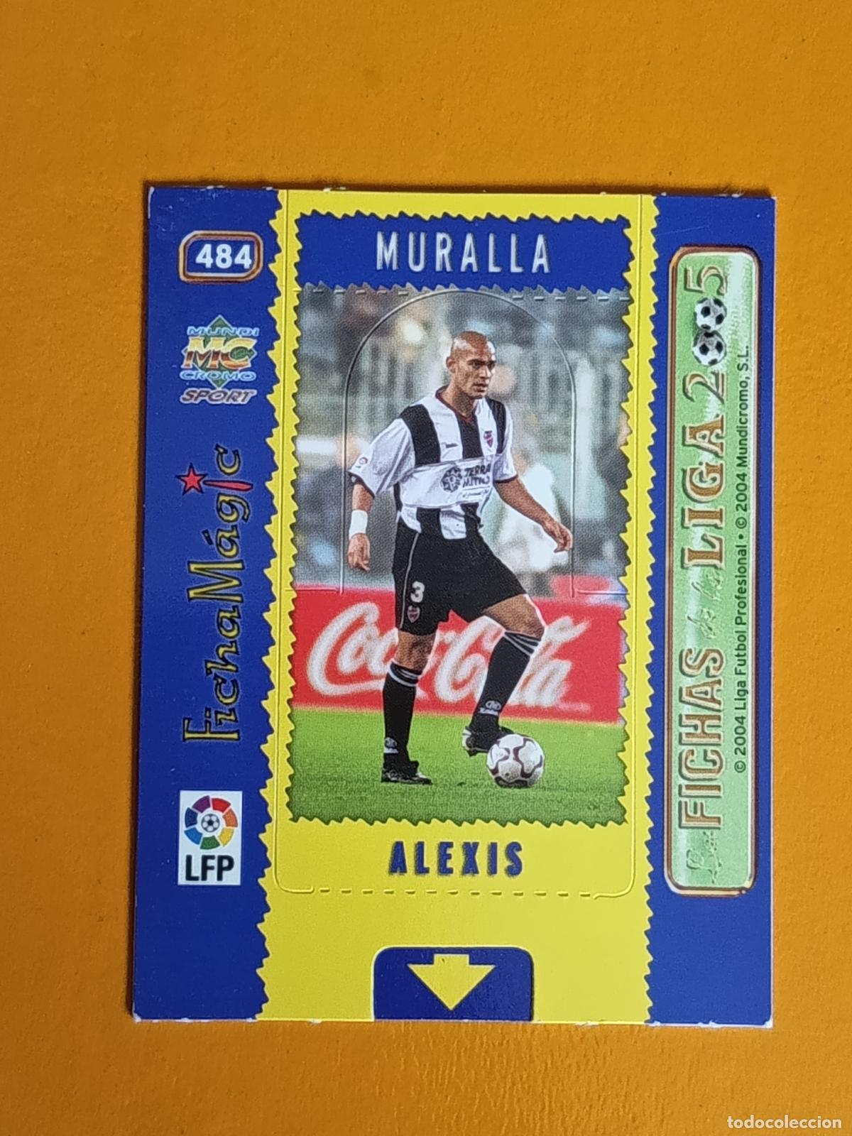 Fu&szlig;ball-Sticker: 484 ALEXIS. FICHA MAGIC. LEVANTE U.D. LAS FICHAS DE LA LIGA 2005. MUNDICROMO