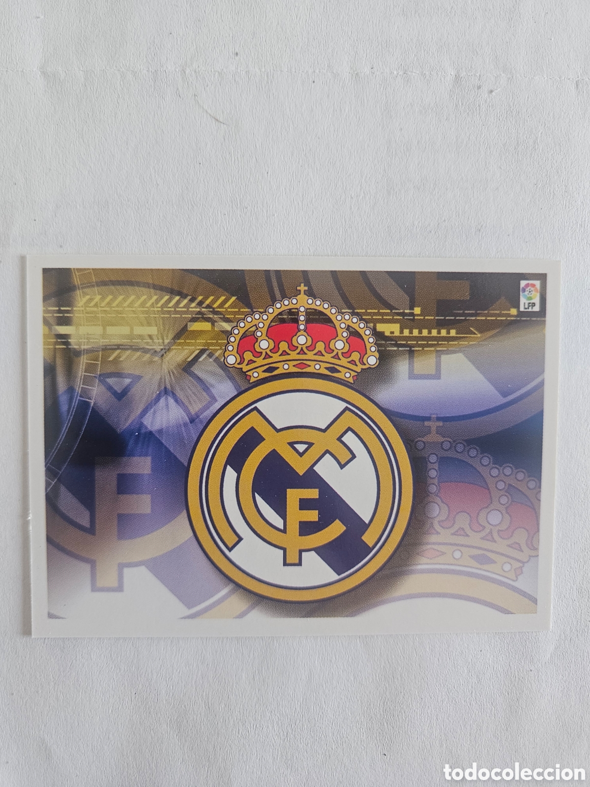 Cromos de f&uacute;tbol: CROMO CARD ESCUDO REAL MADRID 1 CHECK LIST INICIAL LIGA 2007 2008 07 08 NUEVO EDICIONES ESTADIO