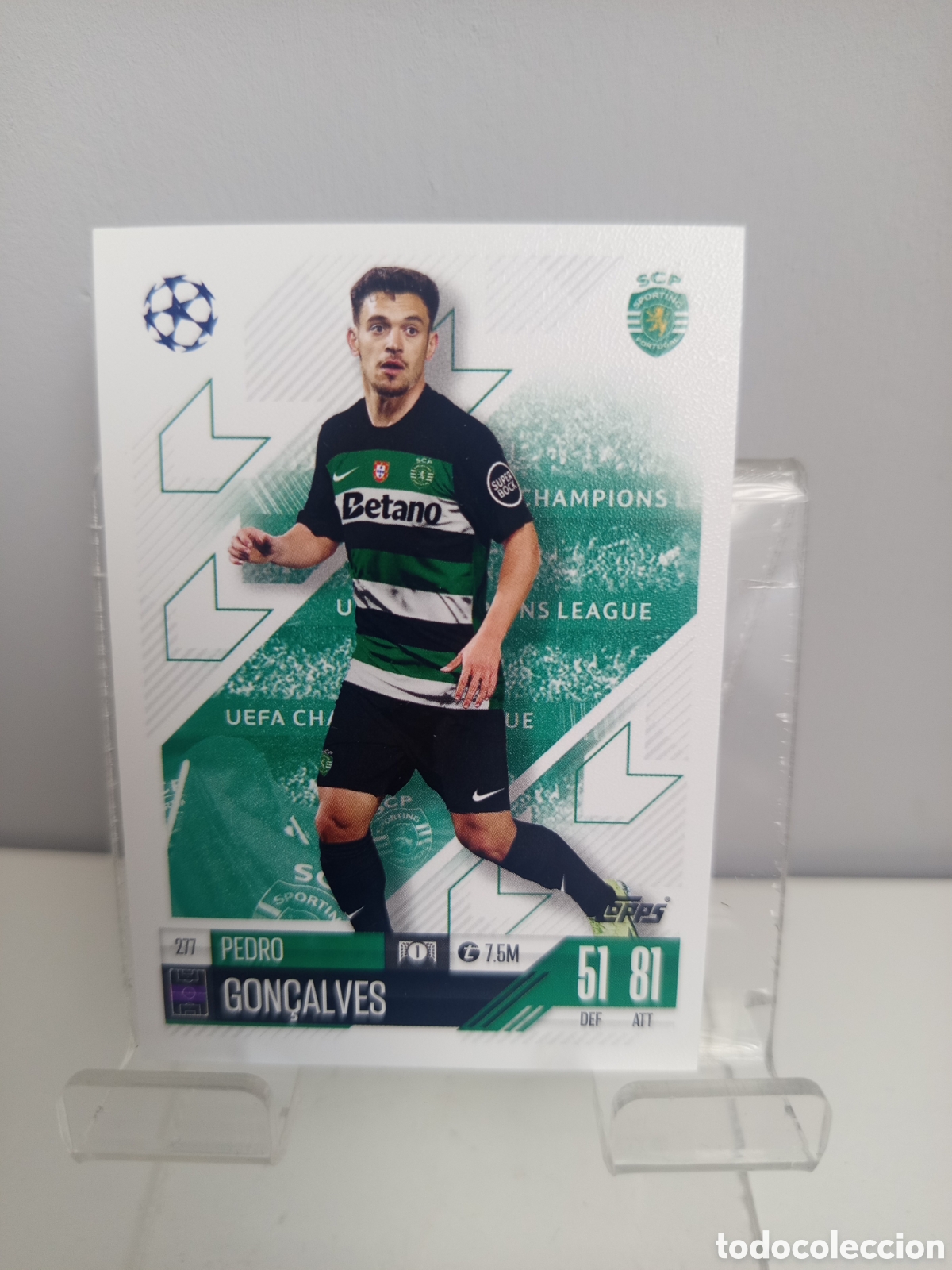 Fu&szlig;ball-Sticker: ❇️ CROMO ⚽ GON&Ccedil;ALVES SPORTING DE LISBOA 277 2024 2025 24 25 MATCH ATTAX CHAMPIONS LEAGUE TOPPS ❇️