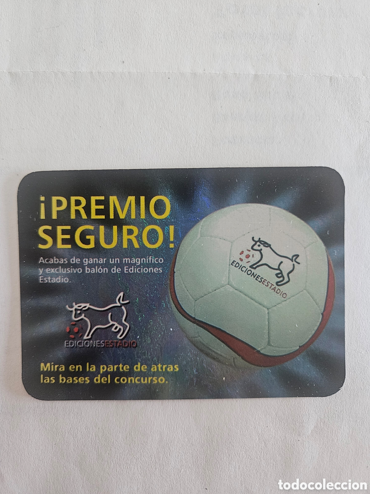 Cromos de f&uacute;tbol: Premio seguro balon Security vertical normal mundicromo 2007/2008 ediciones estadio 07/08