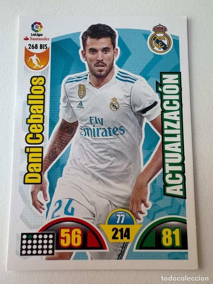 Cromos de f&uacute;tbol: Carta Dani Ceballos Actualizaci&oacute;n Real Madrid 268bis Adrenalyn 2017-18