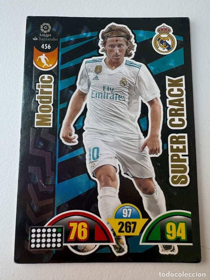 Cromos de f&uacute;tbol: Carta Modric Super Crack Real Madrid 456 Adrenalyn 2017-18