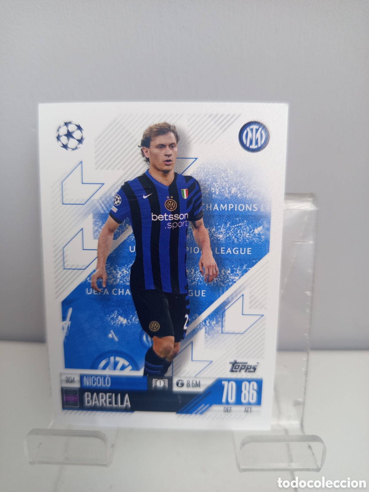 Cartes &agrave; collectionner de Football: ❇️ CROMO CARD ⚽ BARELLA INTER DE MIL&Aacute;N 304 2024 2025 24 25 MATCH ATTAX CHAMPIONS LEAGUE TOPPS ❇️