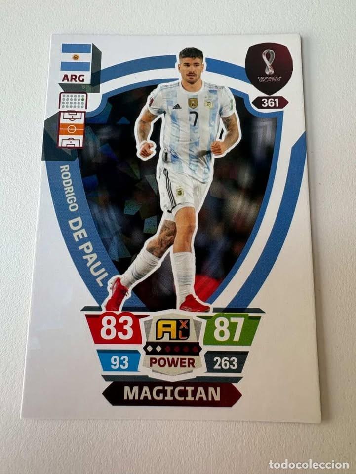 Cromos de f&uacute;tbol: Carta Rodrigo de Paul Goal Machine Argentina Mundial Qatar 2022 Adrenalyn