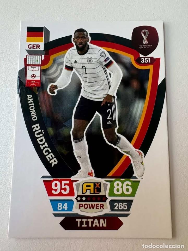 Cromos de f&uacute;tbol: Carta R&uuml;diger Goal Machine Alemania Mundial Qatar 2022 Adrenalyn